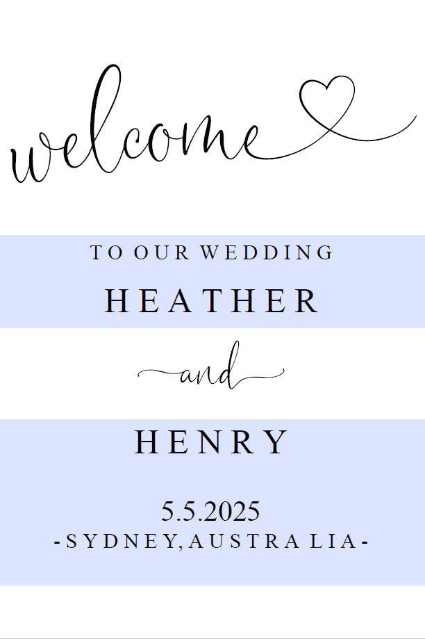 Printable Rustic Wedding Welcome Sign Editable Template Instant Download- HEATHER - SAVVY PAPER CO