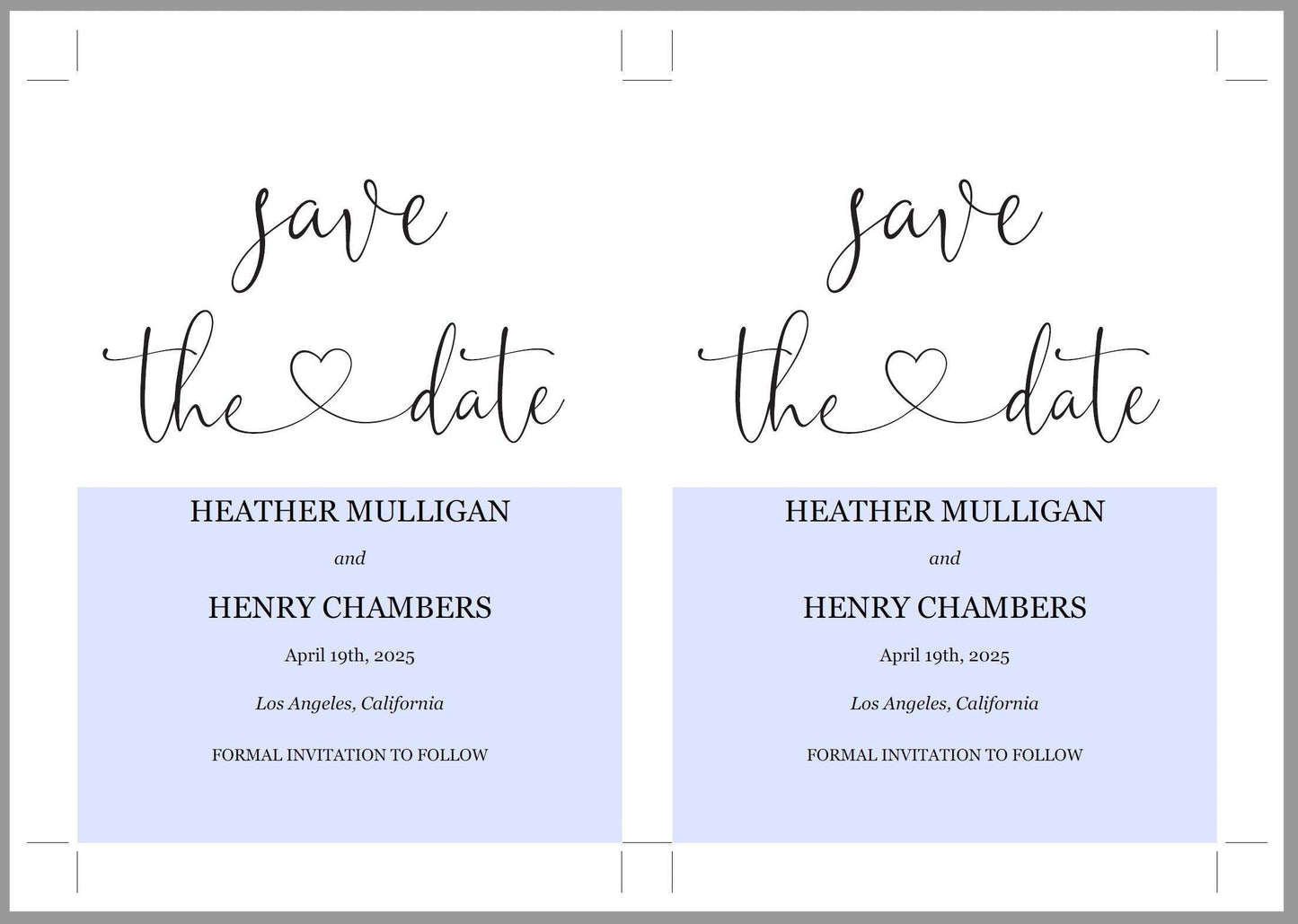 Printable Save-the-Date Template, Engagement Invite, PDF Instant Download, Greenery, Wedding Announcement, Heart, Calligraphy - Heather - SAVVY PAPER CO