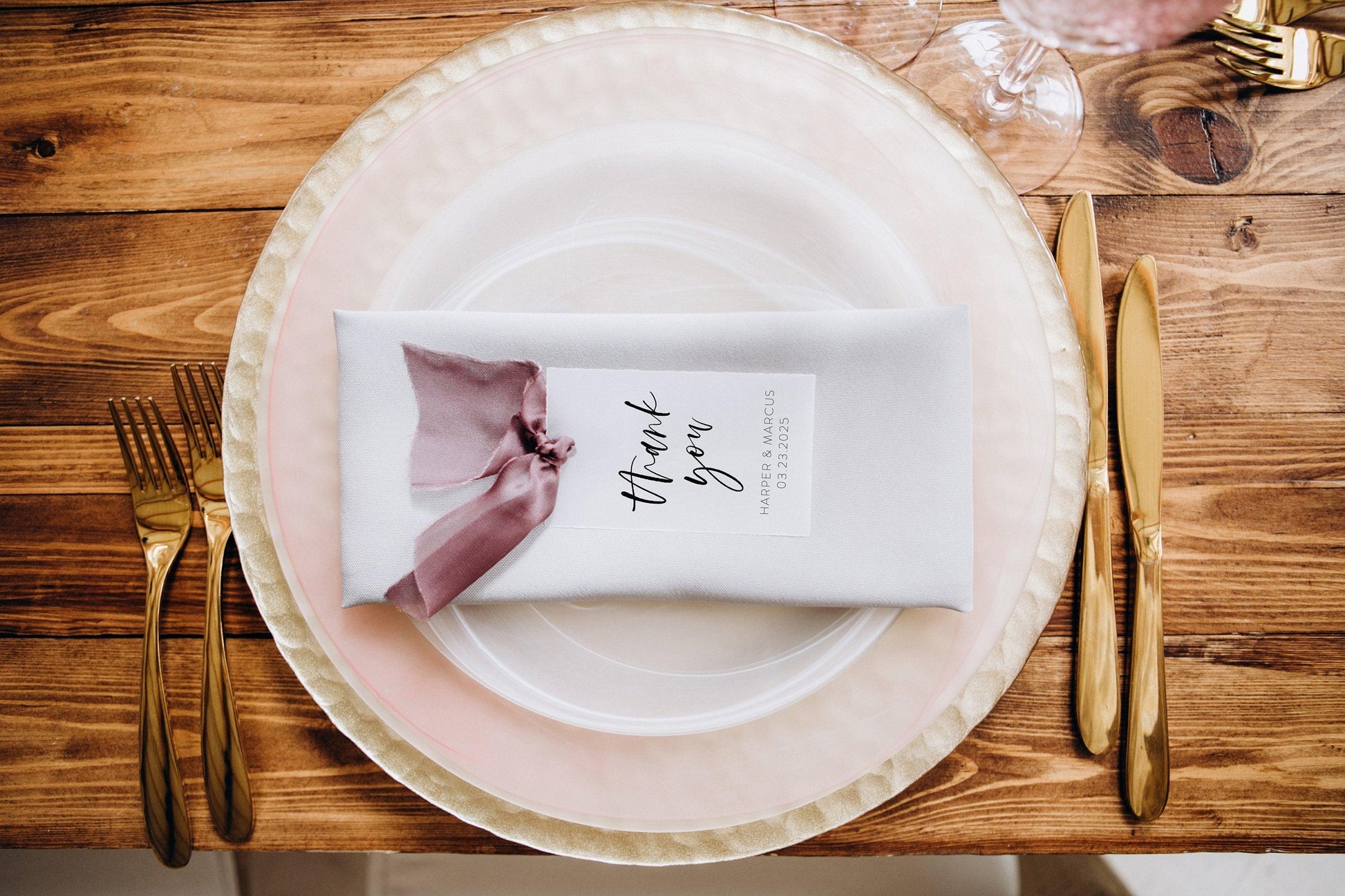 Printable Thank You Tags Template Wedding Bridal Shower Instant Download Greenery 100% Editable- Eileen - SAVVY PAPER CO