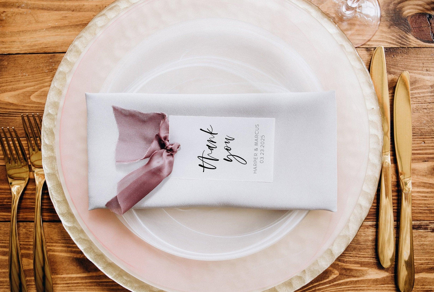 Printable Thank You Tags Template Wedding Bridal Shower Instant Download Greenery 100% Editable- Eileen - SAVVY PAPER CO