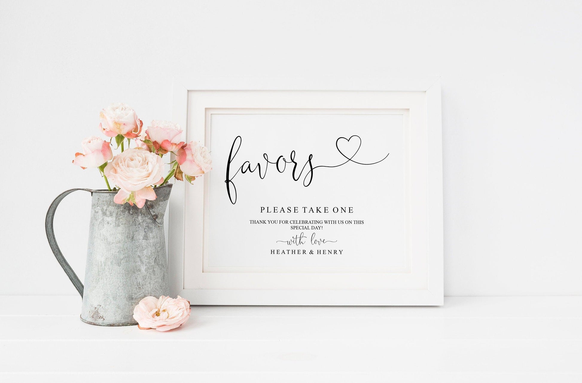 Printable Wedding Favor Sign,Wedding Favors template,Wedding Sign,Please Take One,Wedding Printable, Rustic, Instant Download -Heather - SAVVY PAPER CO