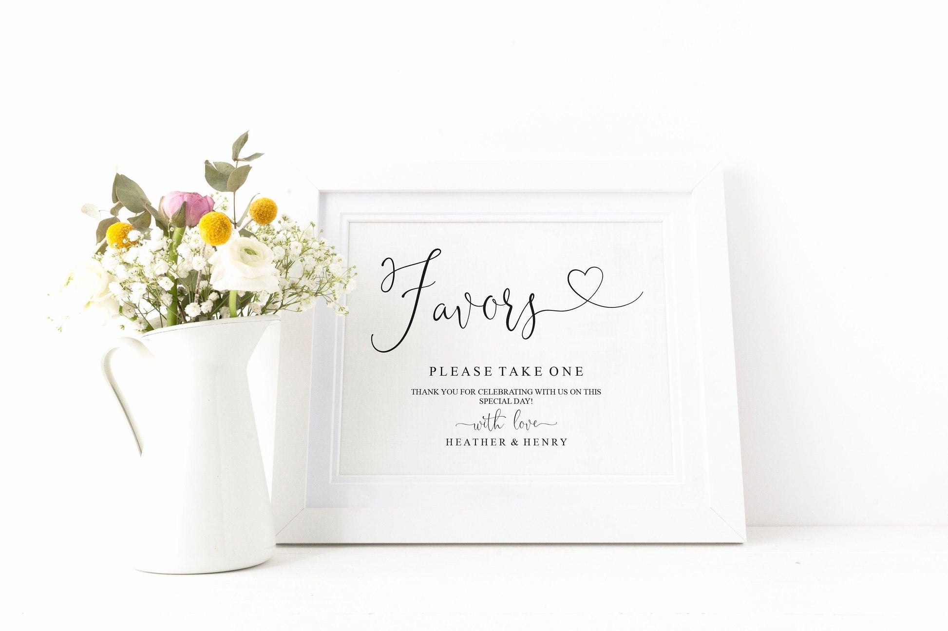 Printable Wedding Favor Sign,Wedding Favors template,Wedding Sign,Please Take One,Wedding Printable,Wedding signs, Instant Download -Heather - SAVVY PAPER CO