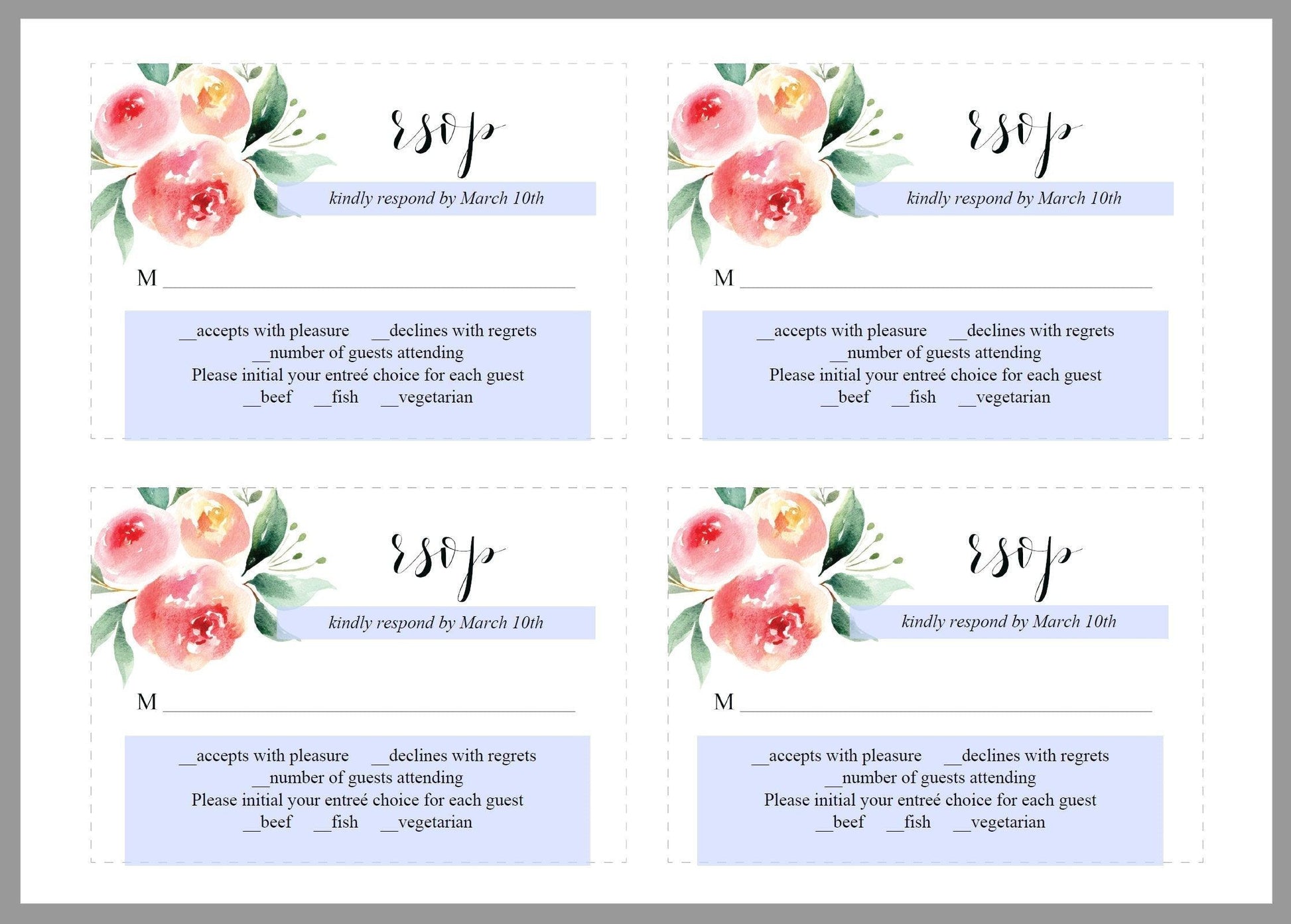Printable Wedding Invitation Set Editable Template, DIY Instant Download Invites, Invitation Suite- Sarah - SAVVY PAPER CO