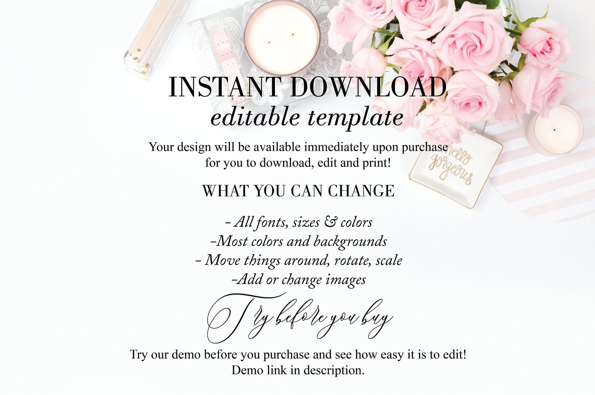 Printable Wedding Itinerary Template Card Timeline Welcome, 100% editable Templett - Grace - SAVVY PAPER CO