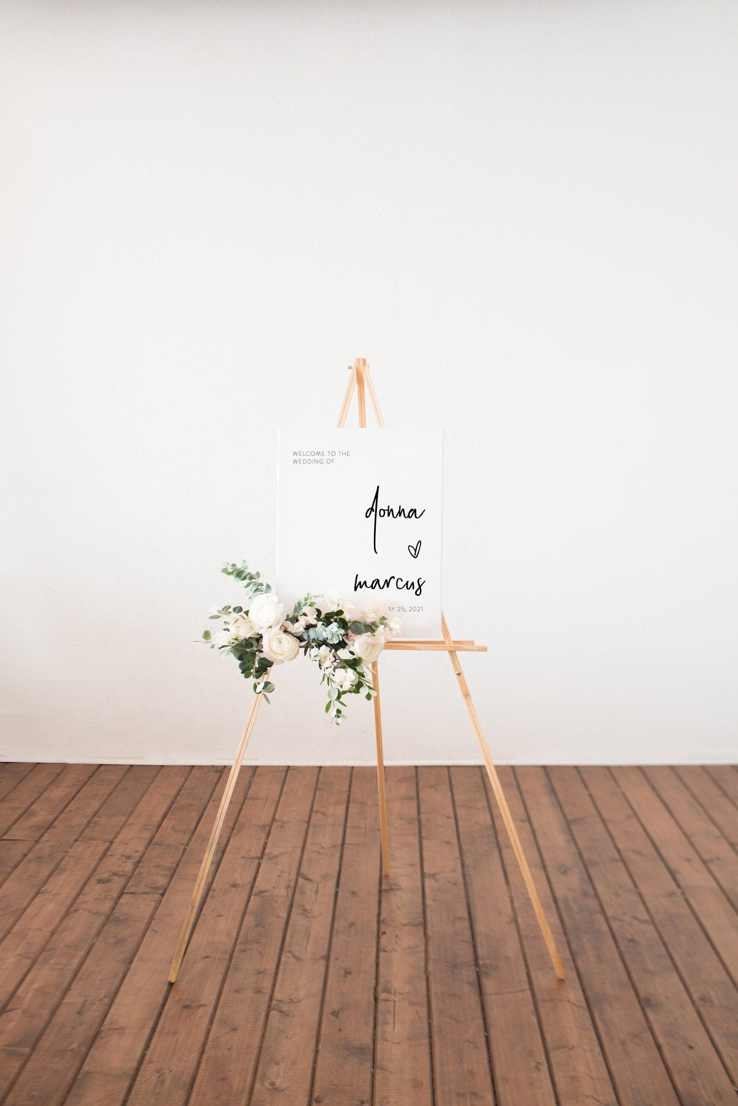 Printable Wedding Welcome Sign Editable Template Instant Download Minimalist Rehearsal Dinner -DONNA - SAVVY PAPER CO