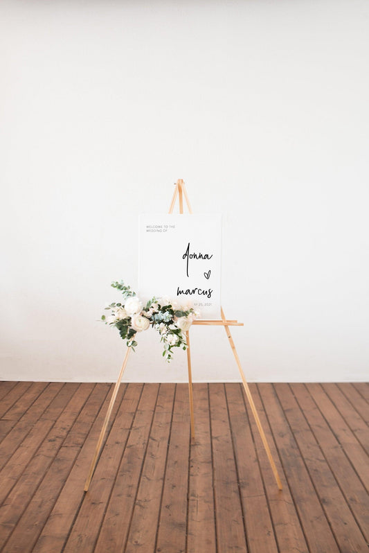 Printable Wedding Welcome Sign Editable Template Instant Download Minimalist Rehearsal Dinner -DONNA - SAVVY PAPER CO