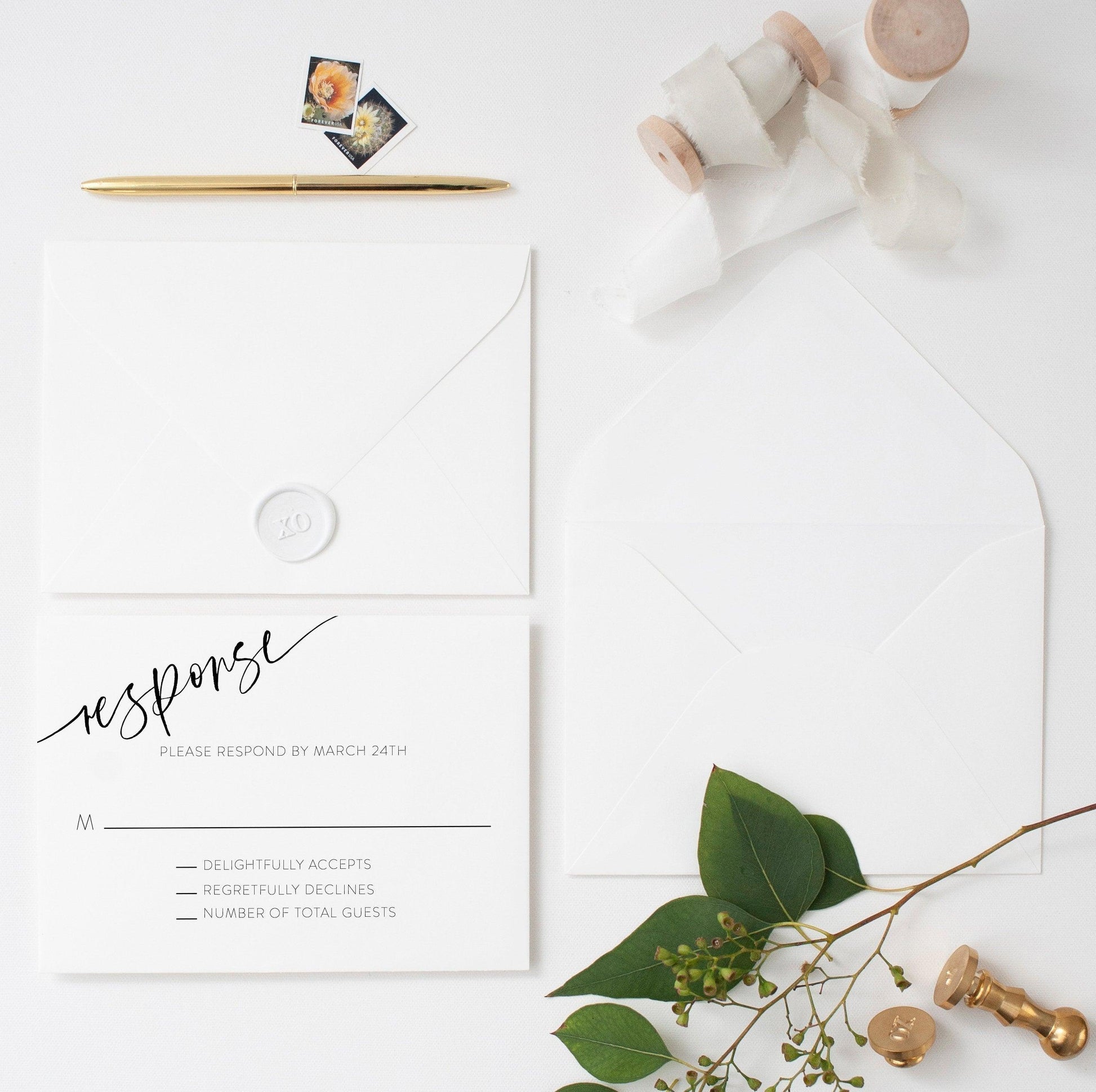 RSVP Card Template, Wedding RSVP, Response Card, RSVP cards, Printable rsvp, Wedding Response - Eileen - SAVVY PAPER CO