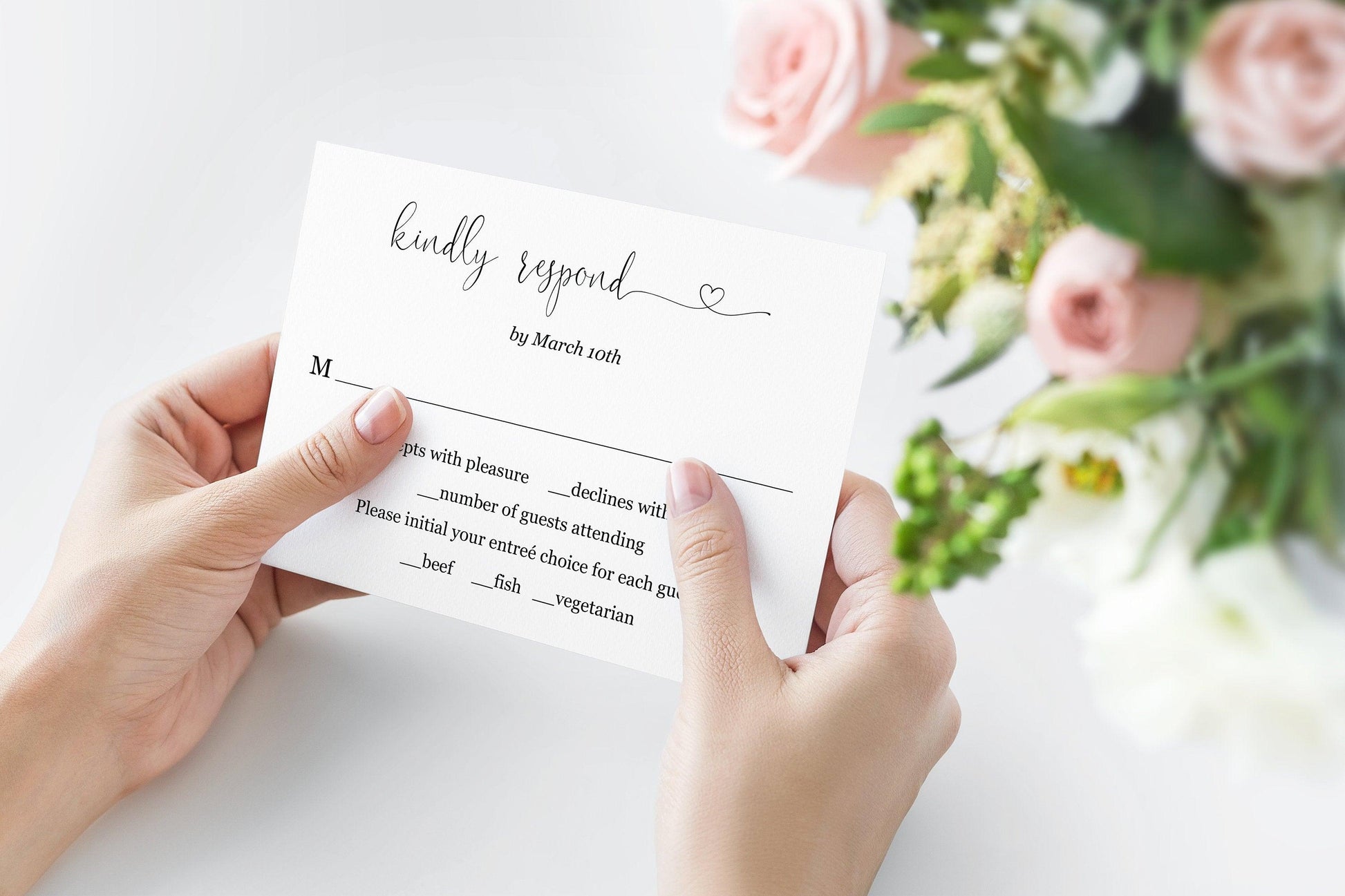 RSVP Card Template, Wedding RSVP, Response Card, RSVP cards, Rustic Wedding, Printable rsvp, Wedding Response - Heather - SAVVY PAPER CO