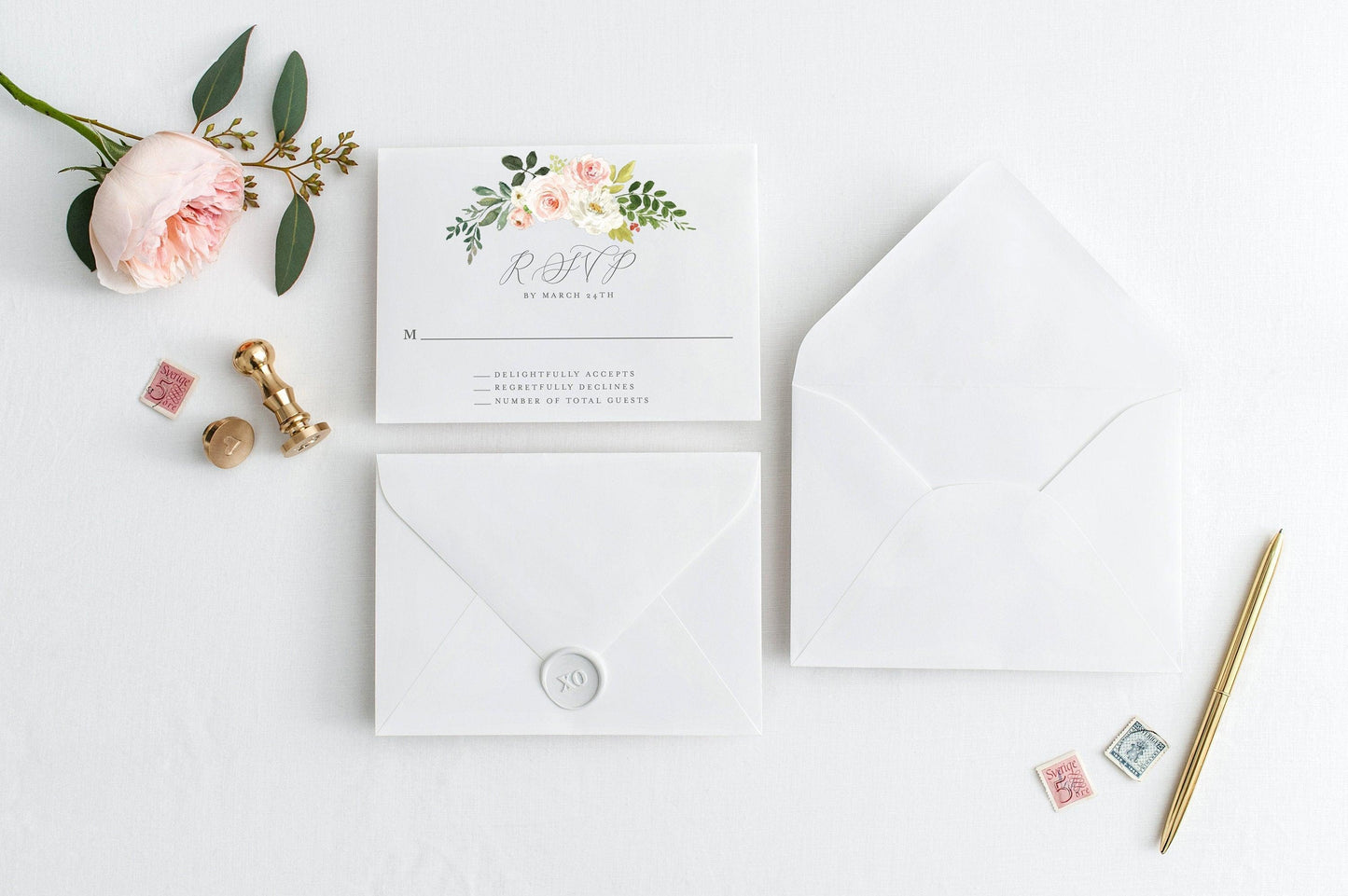 RSVP Card Template, Wedding rsvp, Response Card, RSVP cards, Printable rsvp, Wedding Response, Elegant Wedding - JESS - SAVVY PAPER CO