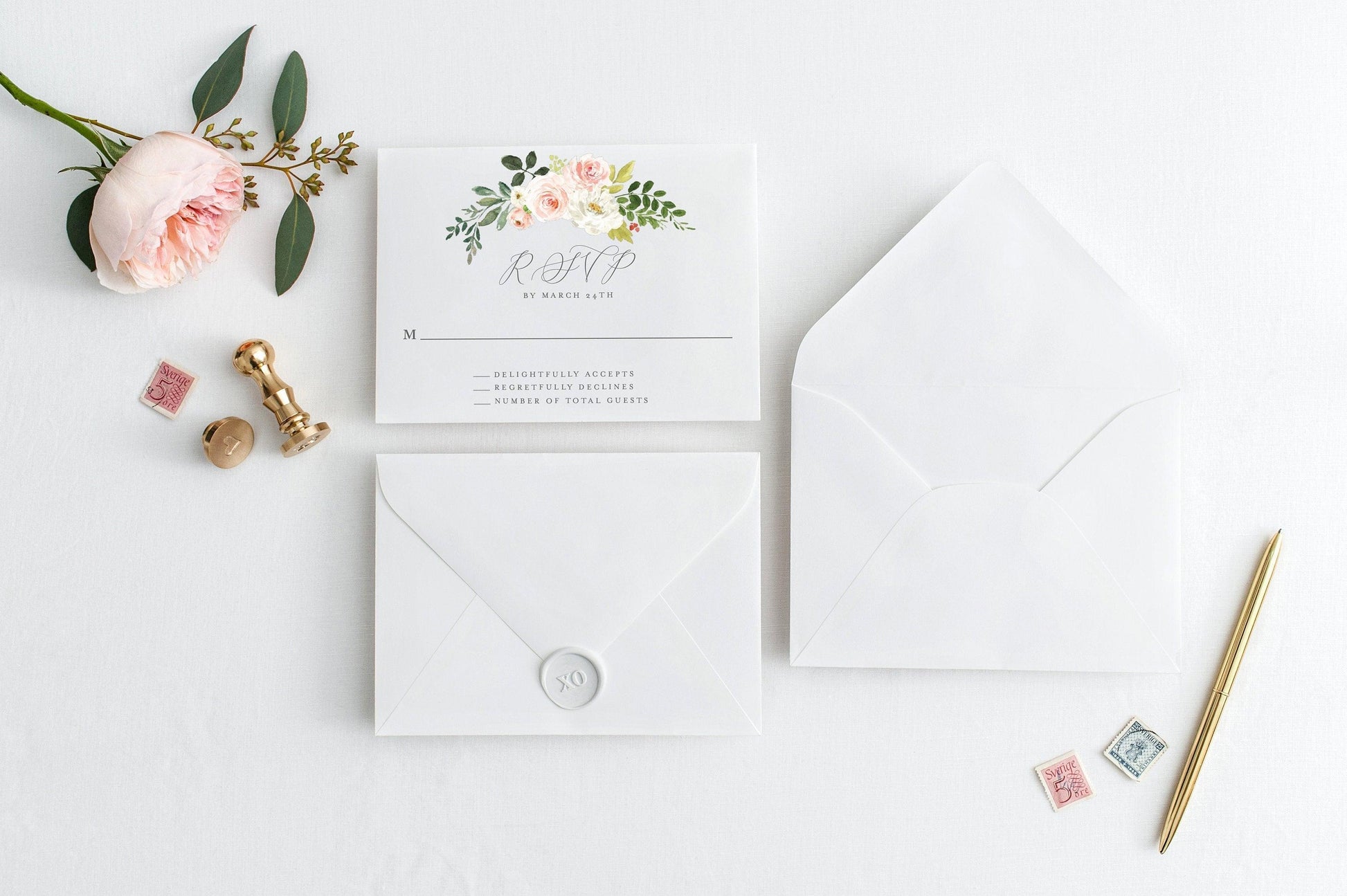 RSVP Card Template, Wedding rsvp, Response Card, RSVP cards, Printable rsvp, Wedding Response, Elegant Wedding - JESS - SAVVY PAPER CO