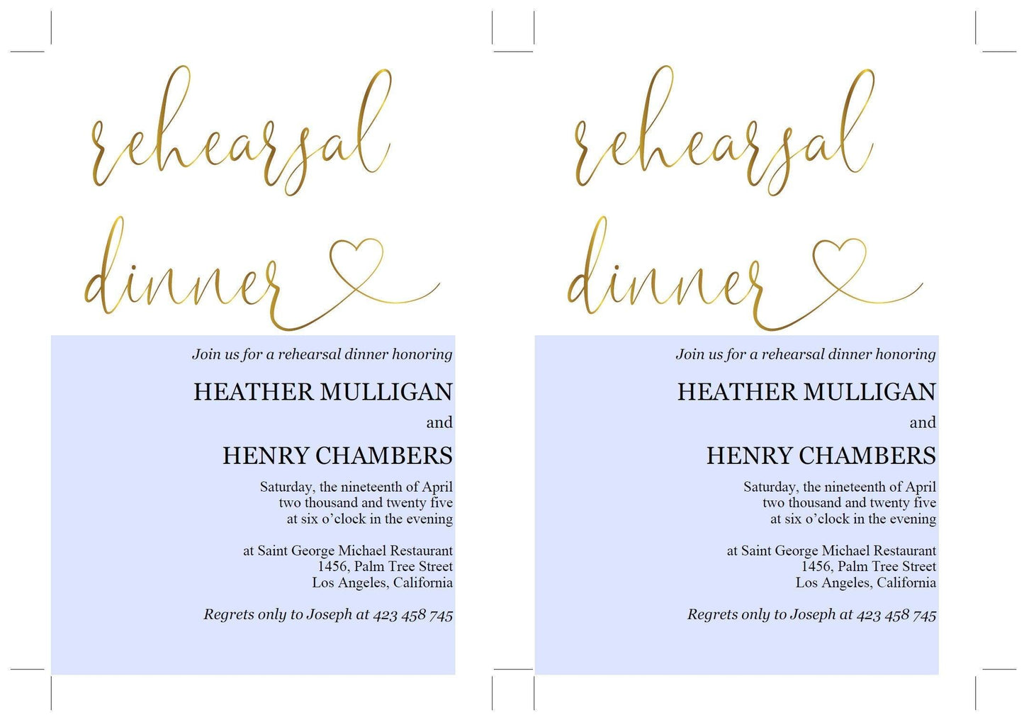 Rehearsal Dinner Invitation Template, Printable Wedding Rehearsal Dinner Invitation, Gold Wedding, Instant Download, - HEATHER - SAVVY PAPER CO