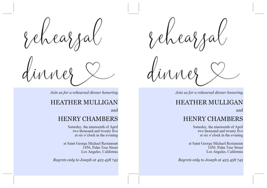 Rehearsal Dinner Invitation Template, Printable Wedding Rehearsal Dinner Invitation, Rustic Wedding, Instant Download - HEATHER - SAVVY PAPER CO