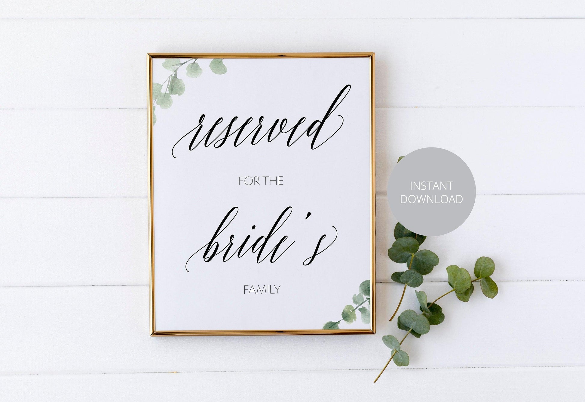 Reserved Sign, Reserved Seating, Reserved Wedding, Wedding Decor, Reserved for, Wedding Reserved, Wedding Sign, Printable, Bride, Groom - SAVVY PAPER CO