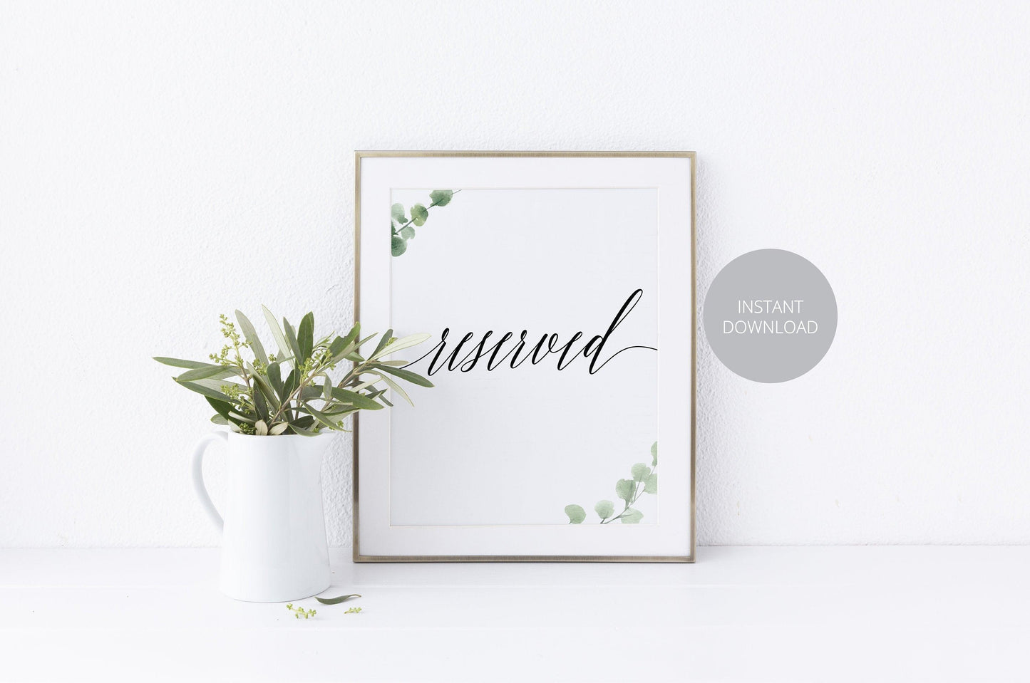 Reserved Sign, Reserved Seating, Reserved Wedding, Wedding Decor, Reserved for, Wedding Reserved, Wedding Sign, Printable - SAVVY PAPER CO