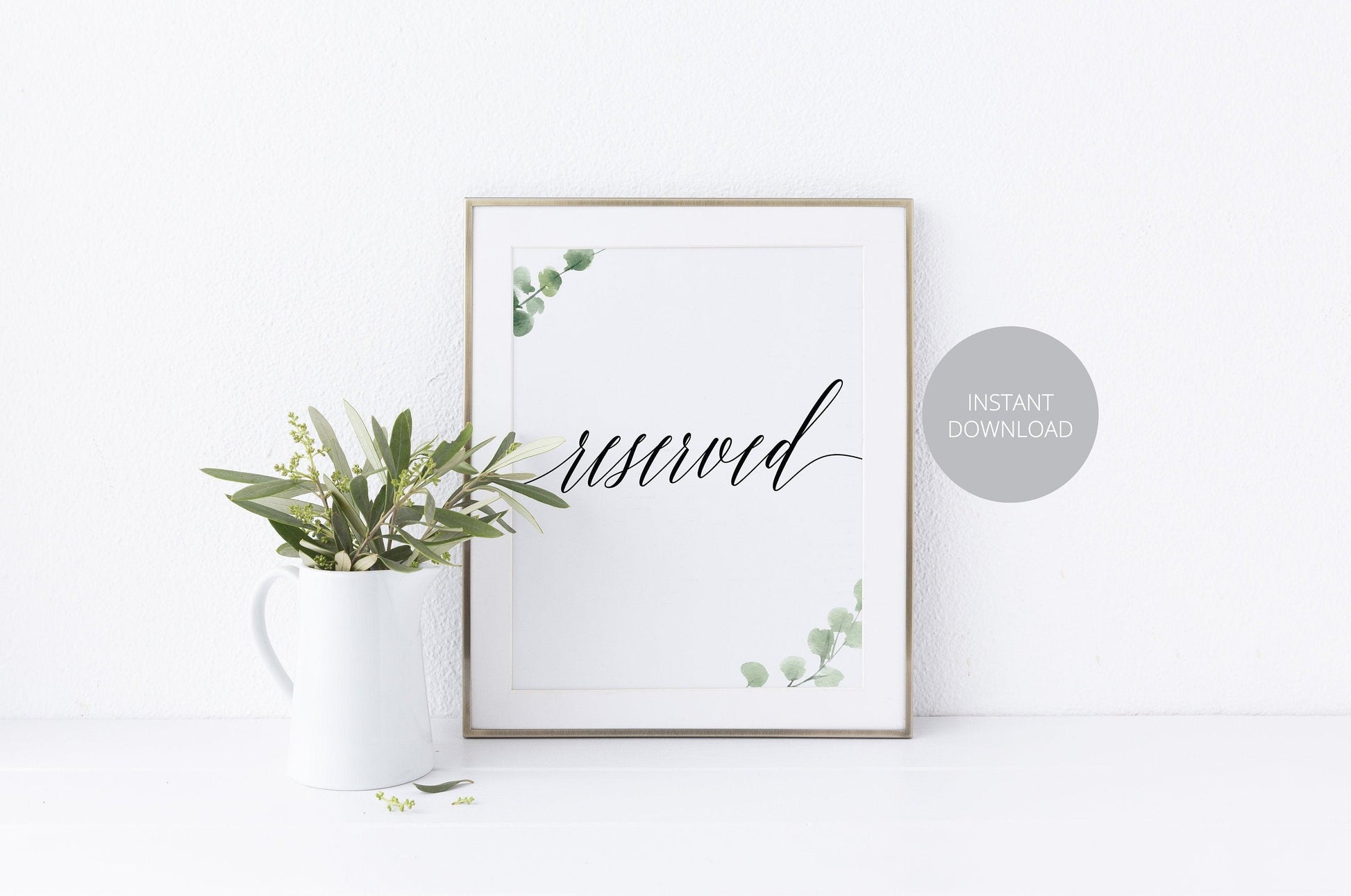 Reserved Sign, Reserved Seating, Reserved Wedding, Wedding Decor, Reserved for, Wedding Reserved, Wedding Sign, Printable - SAVVY PAPER CO