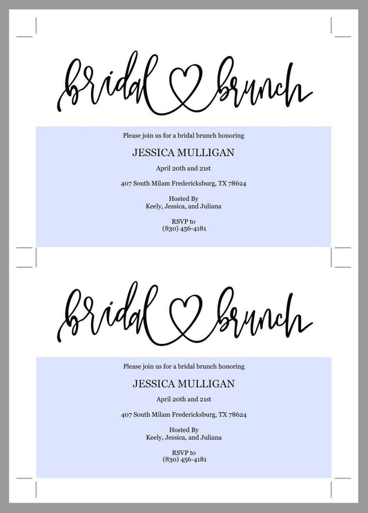 Rustic Bridal Brunch Shower Invitation Instant Download Printable Editable Template DIY Bridal Shower Invite - JESSICA - SAVVY PAPER CO