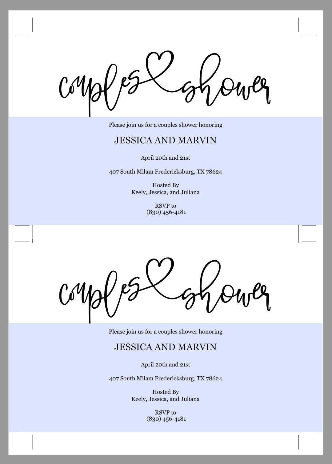 Rustic Couples Shower Invitation Instant Download Printable Editable Template DIY Bridal Shower Invite-JESSICA - SAVVY PAPER CO
