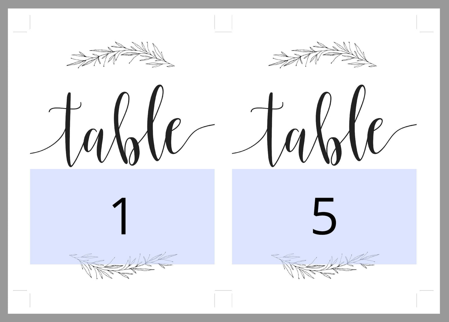 Rustic Wedding Table Number, Wedding Table, Printable Numbers, Instant Download,DIY Table Numbers, Table Cards, Wreath, Laurel -HANNAH - SAVVY PAPER CO