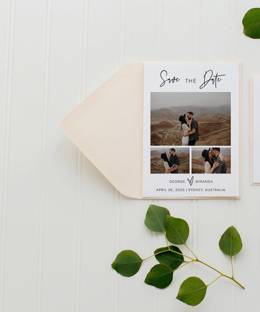 Save the Date Template, Photo Save The Date Template, Save Our Date Cards, Photography Instant Download - Mira - SAVVY PAPER CO