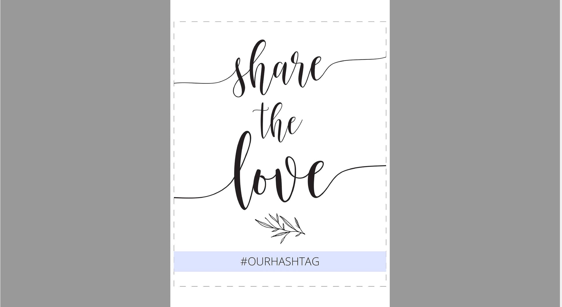 Share the Love Wedding sign, Rustic Wedding, Wedding Signs, Printable, instagram Sign, Hashtag, Social Media,Template, Instant Download - SAVVY PAPER CO