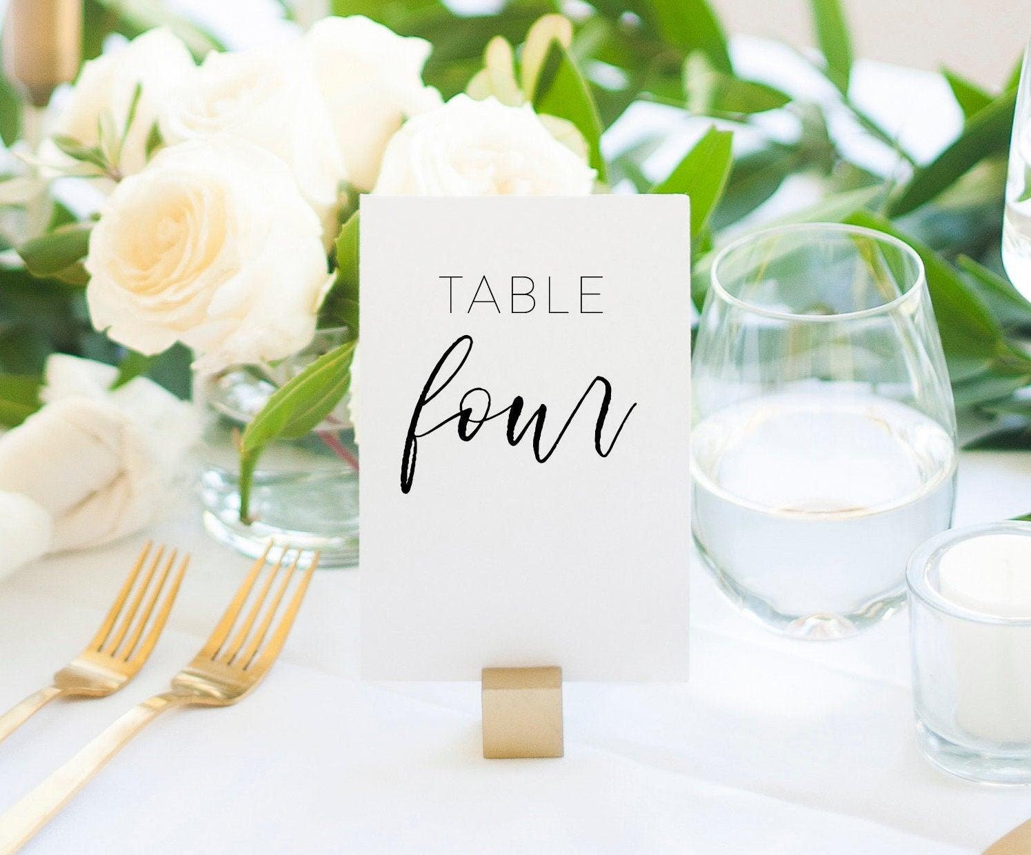 Simple Table Numbers Printable Wedding Instant Download DIY Minimalist - Eileen - SAVVY PAPER CO
