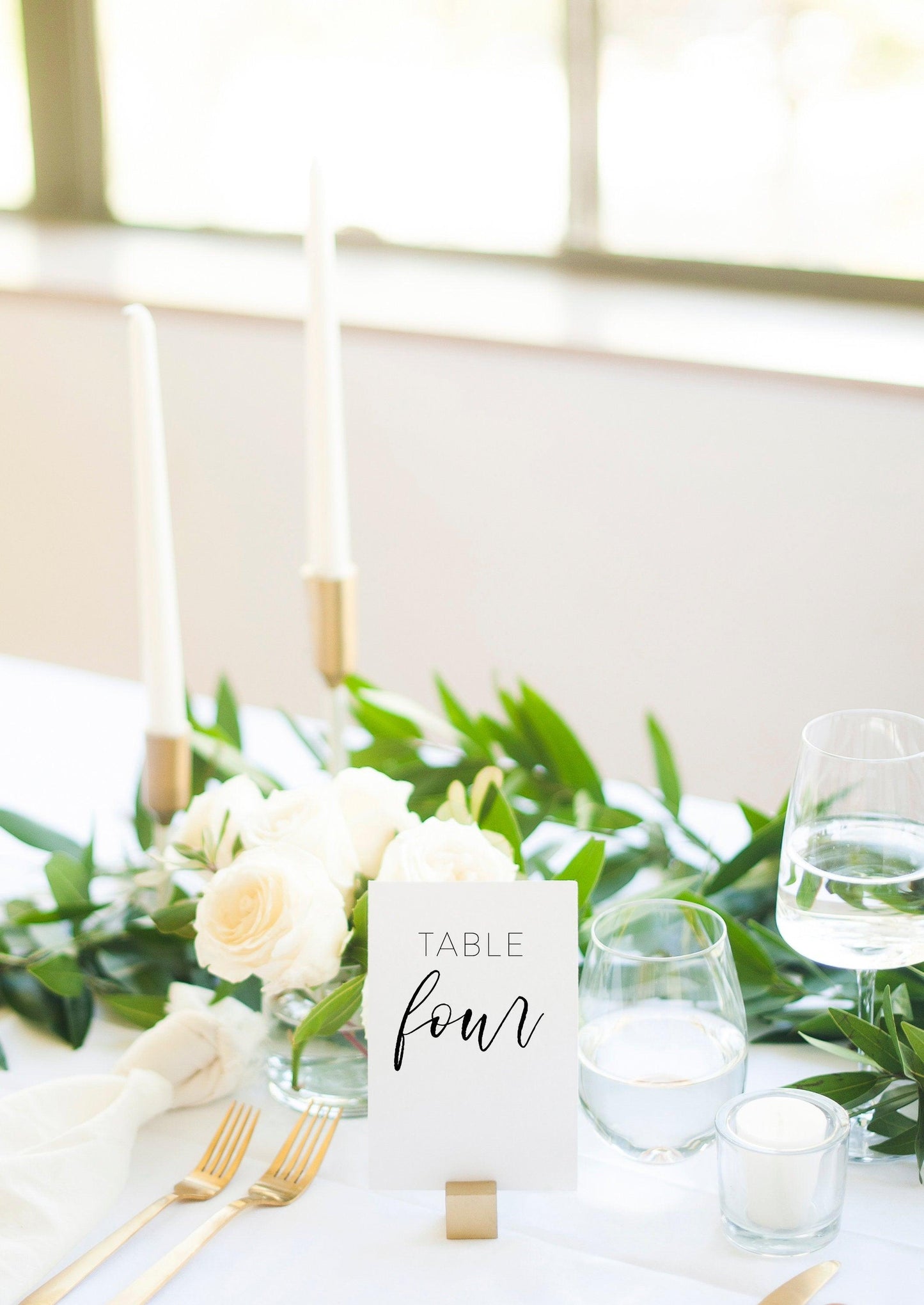 Simple Table Numbers Printable Wedding Instant Download DIY Minimalist - Eileen - SAVVY PAPER CO