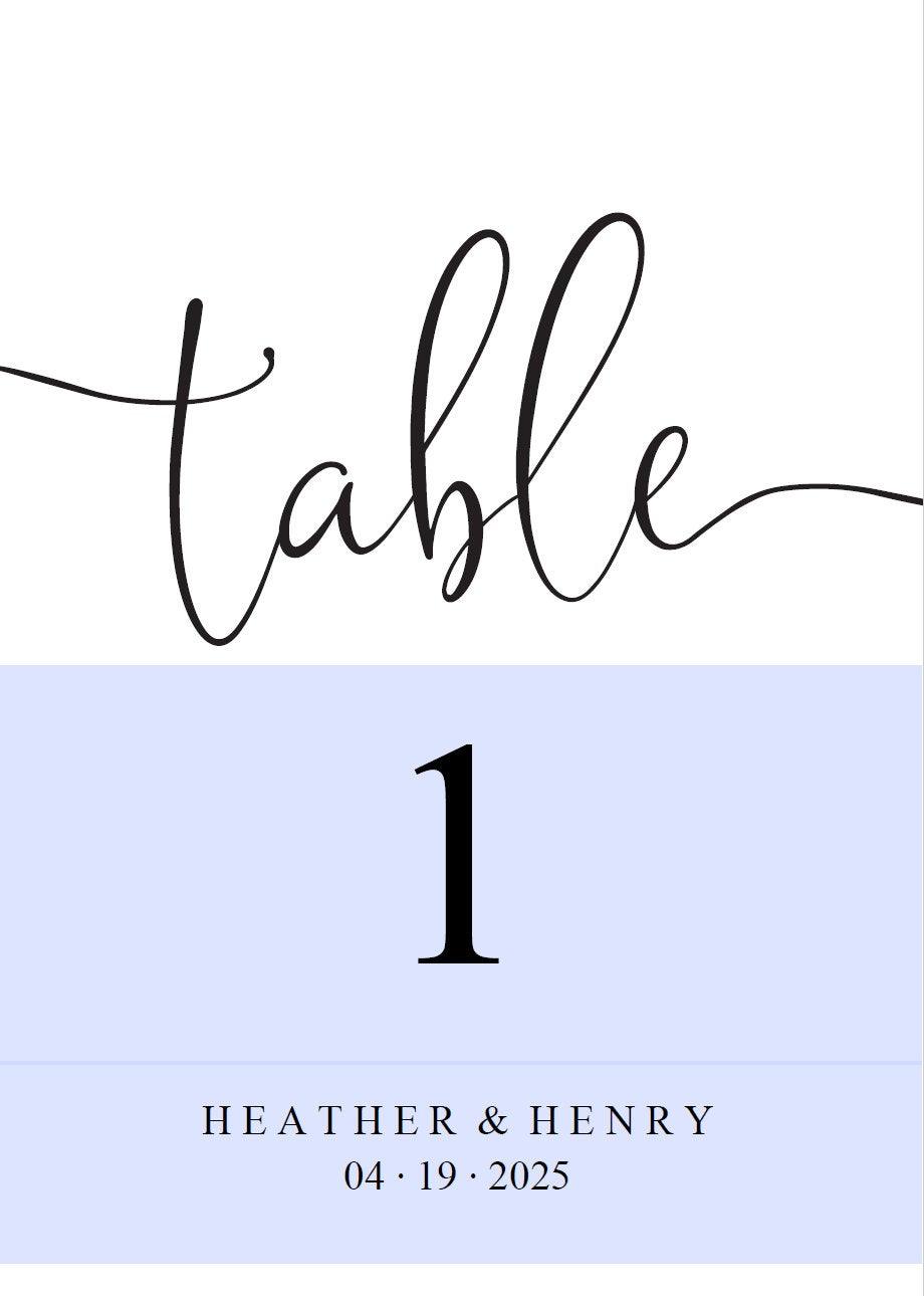 Simple Wedding Table Number, Wedding Table Printable Numbers Instant Download, DIY Table Numbers Cards, Calligraphy Rustic -Heather - SAVVY PAPER CO