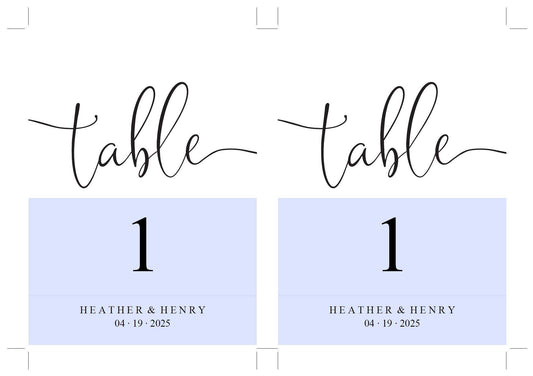 Simple Wedding Table Number, Wedding Table Printable Numbers Instant Download, DIY Table Numbers Cards, Calligraphy Rustic -Heather - SAVVY PAPER CO