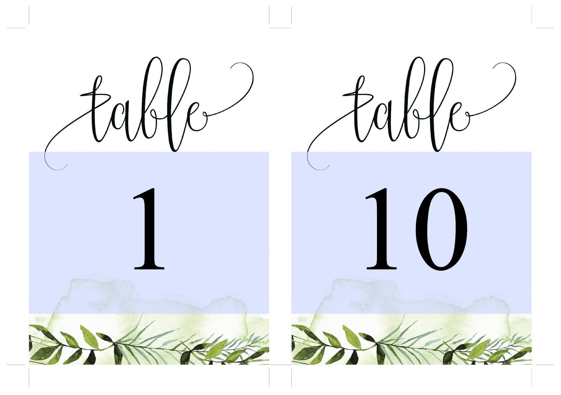 Simple Wedding Table Number, Wedding Table, Printable Numbers, Instant Download, DIY Table Numbers, Cards, Greenery, Rustic - Melissa - SAVVY PAPER CO
