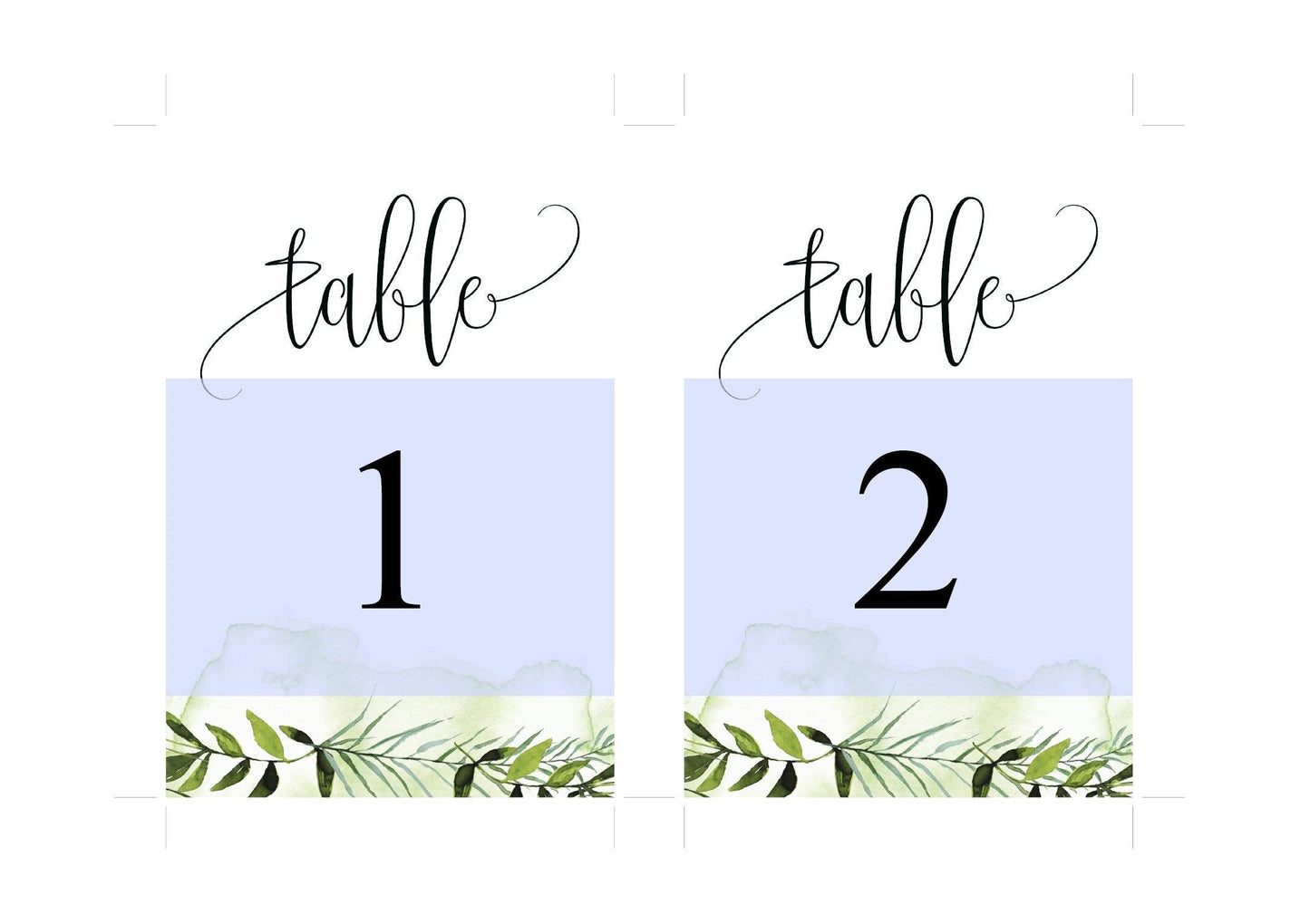 Simple Wedding Table Number, Wedding Table, Printable Numbers, Instant Download, DIY Table Numbers, Cards, Greenery, Rustic - Melissa - SAVVY PAPER CO