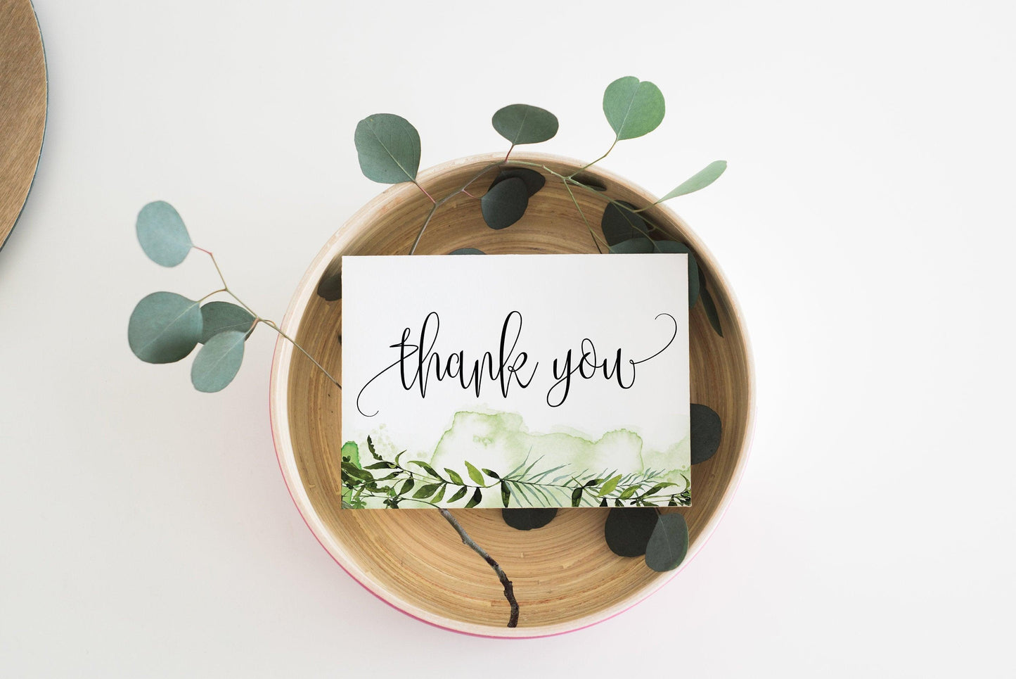 Simple Wedding Thank You Card, Instant Download, Thank you Cards, Printable Thank You, Wedding Cards, Greenery, Rustic - Melissa - SAVVY PAPER CO
