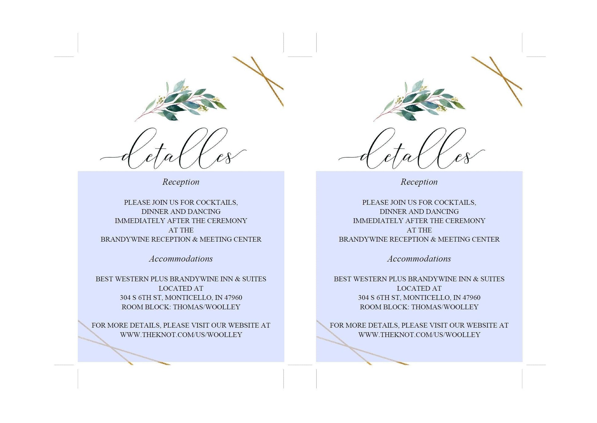 Spanish Wedding Details Card Template, Instant Download, Information Card,Wedding Info Card, Gold Wedding,Details Template,Geometric - TARA - SAVVY PAPER CO