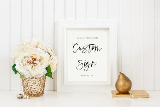 Unlimited Printable Custom Sign Modern Editable Template Instant Download 8x10 Minimalist - Eileen - SAVVY PAPER CO