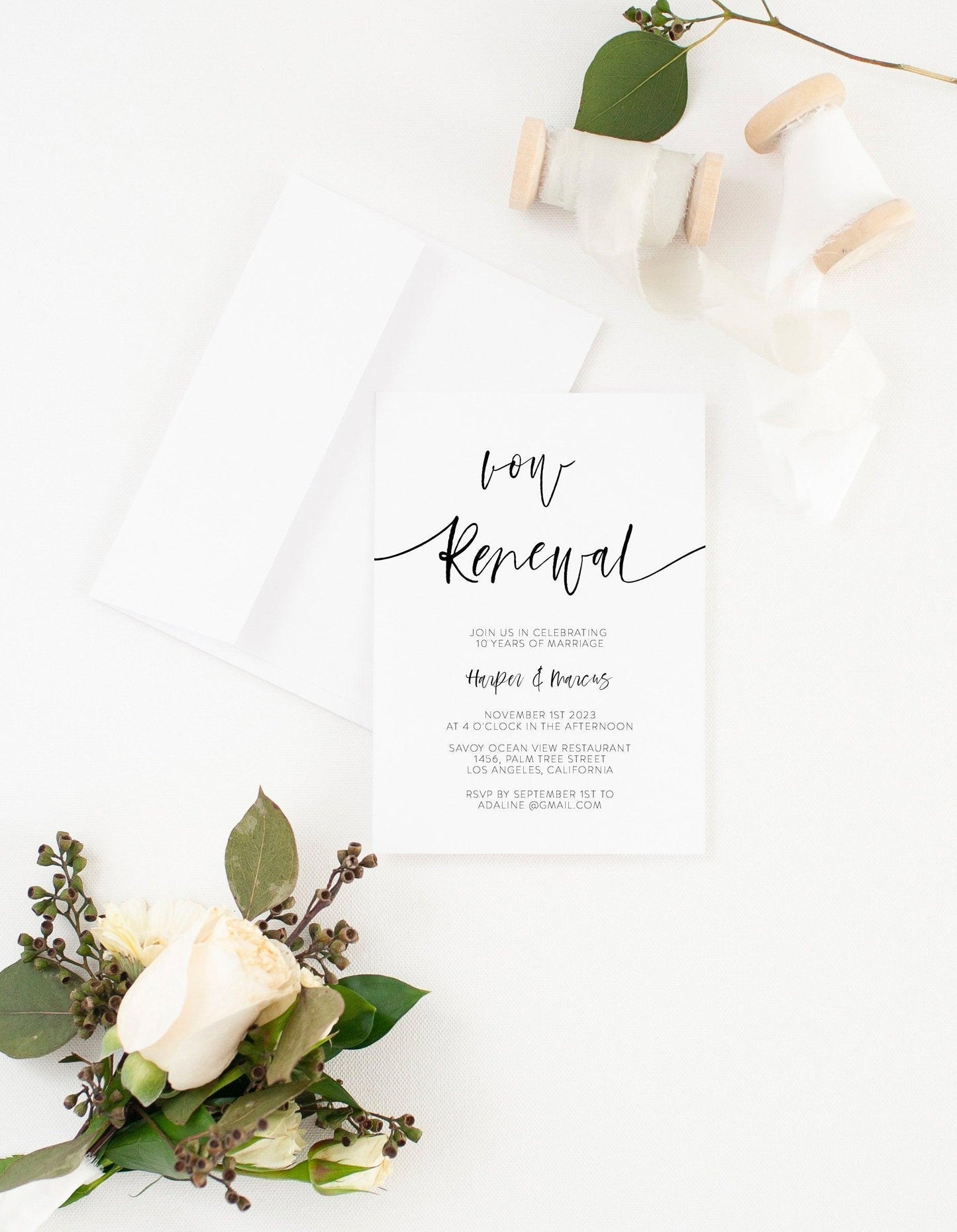 We Still Do Invite, Wedding Anniversary, Vow Renewal Invite, Anniversary Party, Renew Vows, Wedding Invitation, We Still Do - Eileen - SAVVY PAPER CO