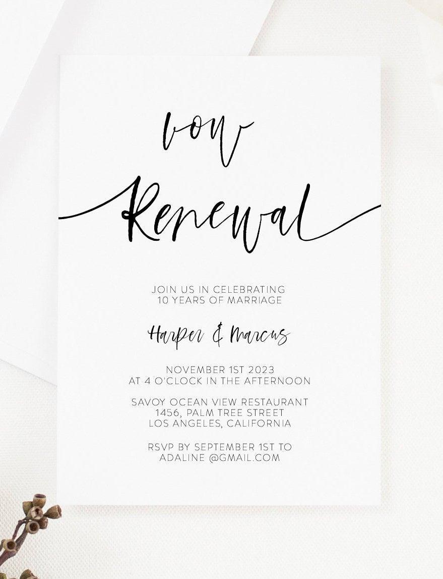 We Still Do Invite, Wedding Anniversary, Vow Renewal Invite, Anniversary Party, Renew Vows, Wedding Invitation, We Still Do - Eileen - SAVVY PAPER CO