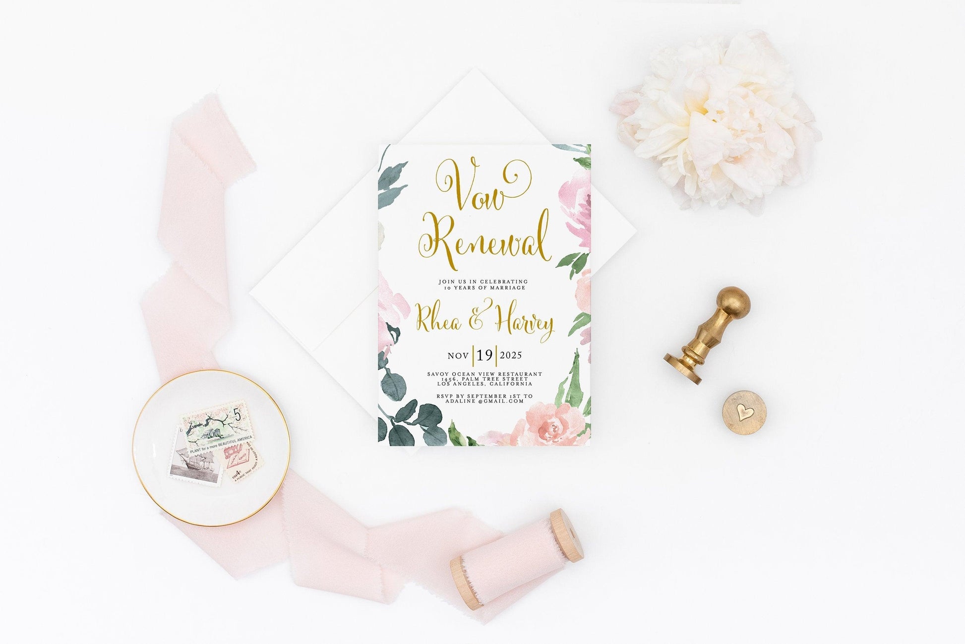 We Still Do Invite, Wedding Anniversary, Vow Renewal Invite, Anniversary Party, Renew Vows, Wedding Invitation, We Still Do - Rhea - SAVVY PAPER CO