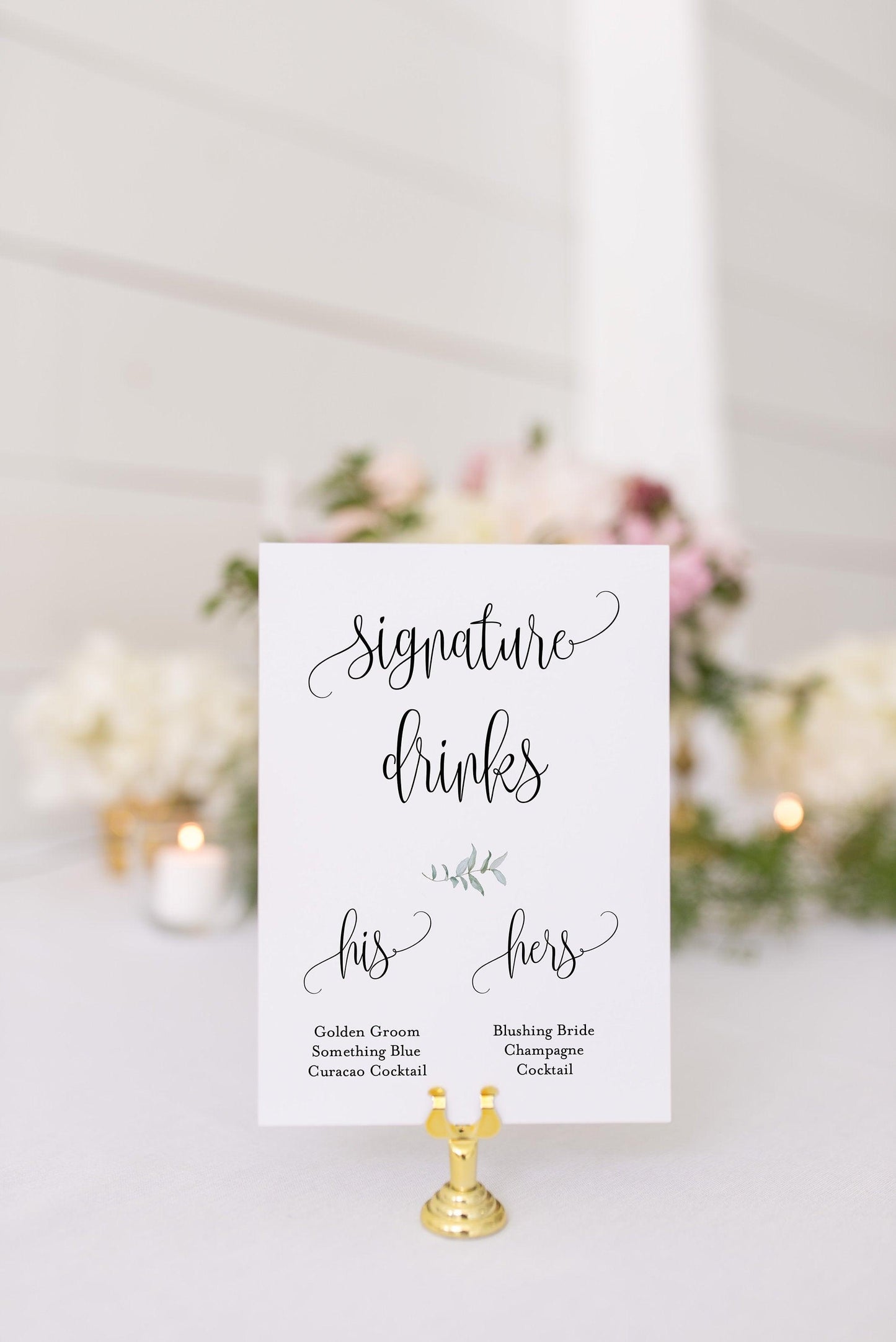 Wedding Bar Sign, Wedding Drink Sign, Bar Menu, DIY, Wedding signs, Template, Instant Download, Wedding Decor - Melissa - SAVVY PAPER CO