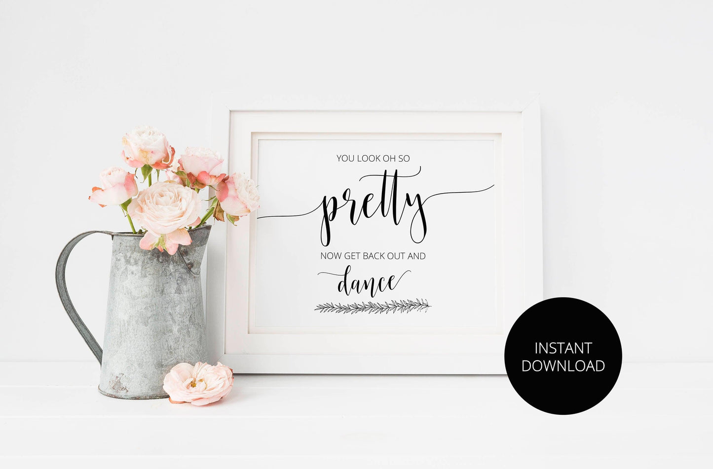 Wedding Bathroom Signs Printable, Wedding Restroom Sign Template, Oh So Pretty, Wedding Printables, Instant Download, Rustic Wedding - SAVVY PAPER CO