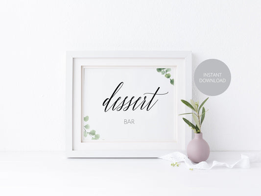 Wedding Dessert Bar Sign, Dessert Table Sign, Wedding Dessert Sign, Dessert Bar, Wedding Signage, Wedding, Wedding Decor, Instant Download - SAVVY PAPER CO