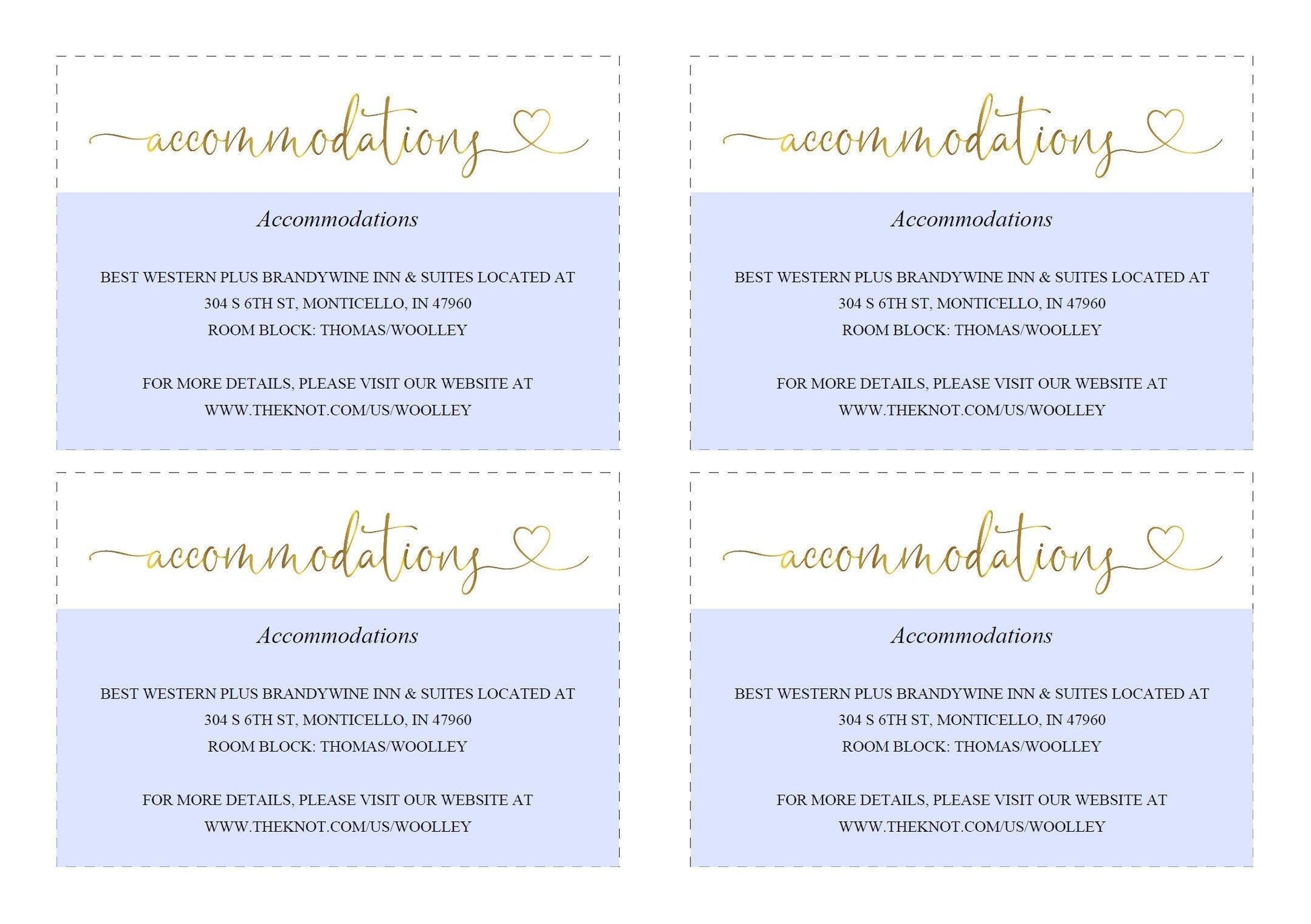 Wedding Details Card Template, Instant Download, Information Card, Wedding Info Card, Accommodations Card, Directions Card, Gold - Heather - SAVVY PAPER CO