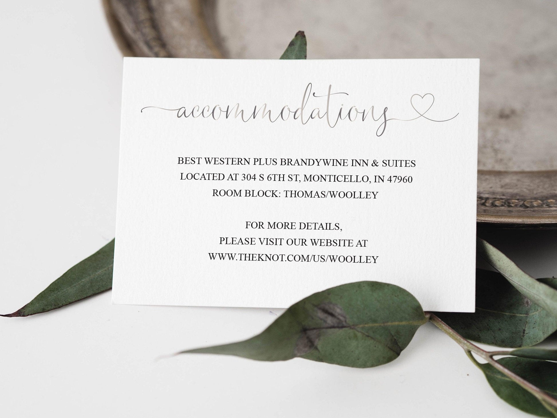 Wedding Details Card Template, Instant Download, Information Card, Wedding Info Card, Accommodations Card, Directions Card, Silver - Heather - SAVVY PAPER CO