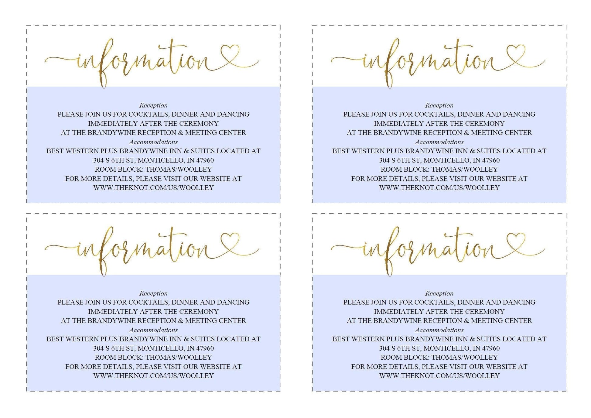 Wedding Details Card Template, Instant Download, Information Card, Wedding Info Card, Calligraphy, Details Template, Gold - Heather - SAVVY PAPER CO