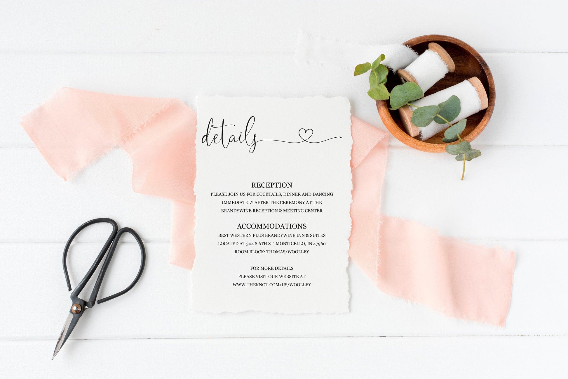 Wedding Details Card Template, Instant Download, Information Card, Wedding Info Card, Rustic Wedding,Details Template - Heather - SAVVY PAPER CO