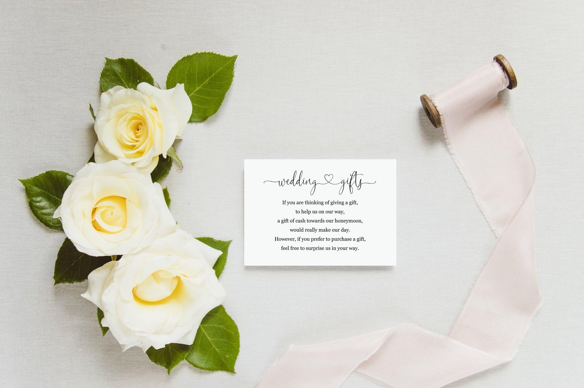 Wedding Gifts Card Template, Honeymoon Fund, Honeymoon Request, Wish Card, Wedding Insert, Rustic - Heather - SAVVY PAPER CO