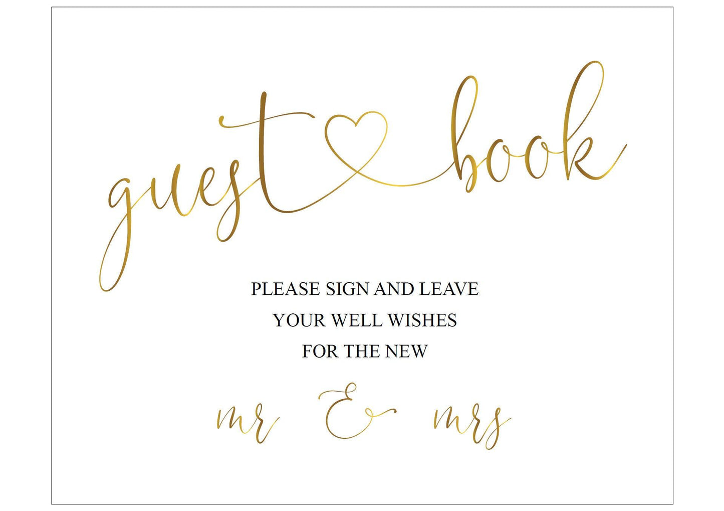 Wedding Guestbook Sign, Please Sign Our Guest Book, Gold,Instant Download,Wedding Signage,Wedding Decor, Printable Reception Sign -Heather - SAVVY PAPER CO