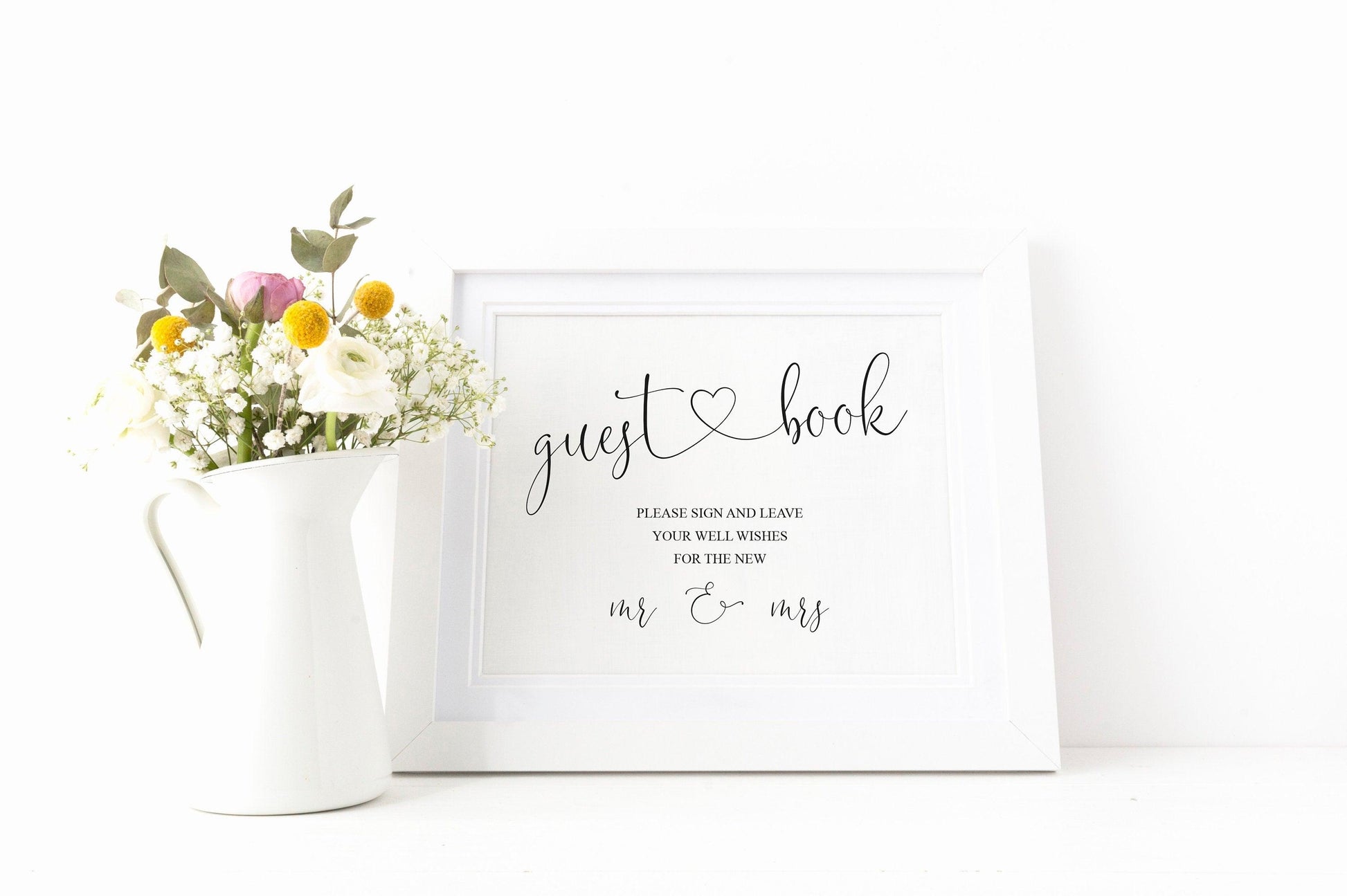 Wedding Guestbook Sign, Please Sign Our Guest Book, Rustic,Instant Download,Wedding Signage,Wedding Decor, Printable Reception Sign -Heather - SAVVY PAPER CO