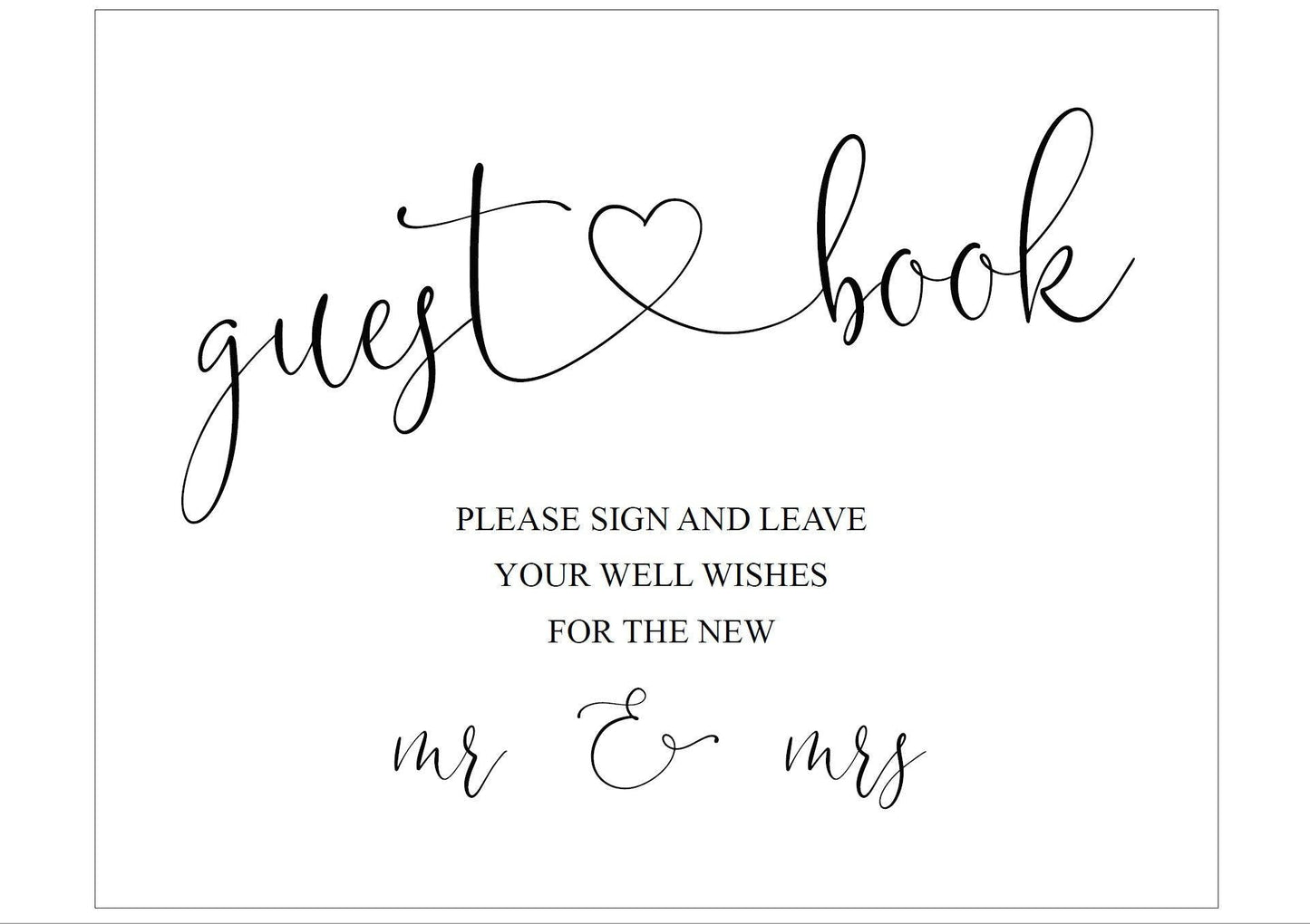 Wedding Guestbook Sign, Please Sign Our Guest Book, Rustic,Instant Download,Wedding Signage,Wedding Decor, Printable Reception Sign -Heather - SAVVY PAPER CO