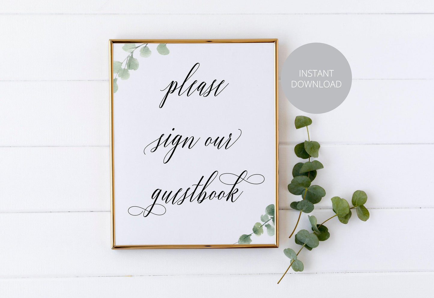 Wedding Guestbook Sign, Please Sign Our Guest Book, Rustic,Instant Download,Wedding Signage,Wedding Decor, Printable Reception Sign - SAVVY PAPER CO