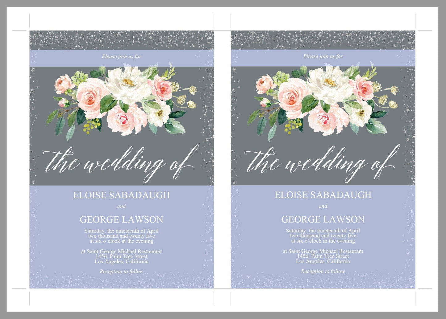 Wedding Invitation Editable Template, Printable DIY Instant Download Invites-Eloise - SAVVY PAPER CO