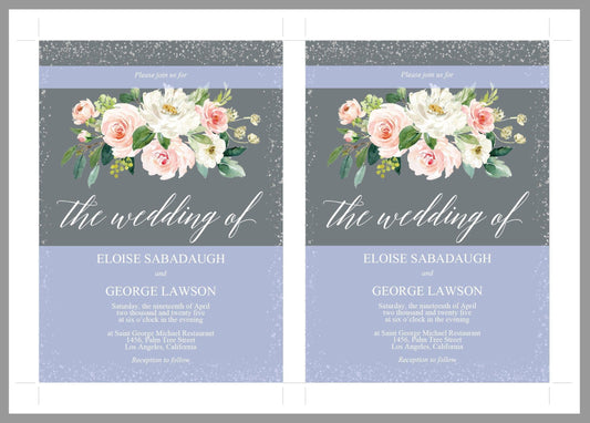 Wedding Invitation Editable Template, Printable DIY Instant Download Invites-Eloise - SAVVY PAPER CO